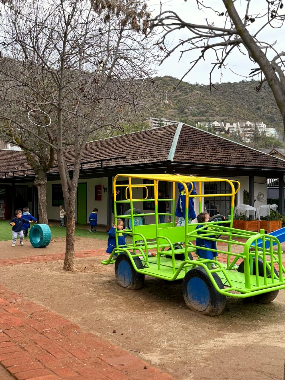 Niño explorando el jardín durante la tarde